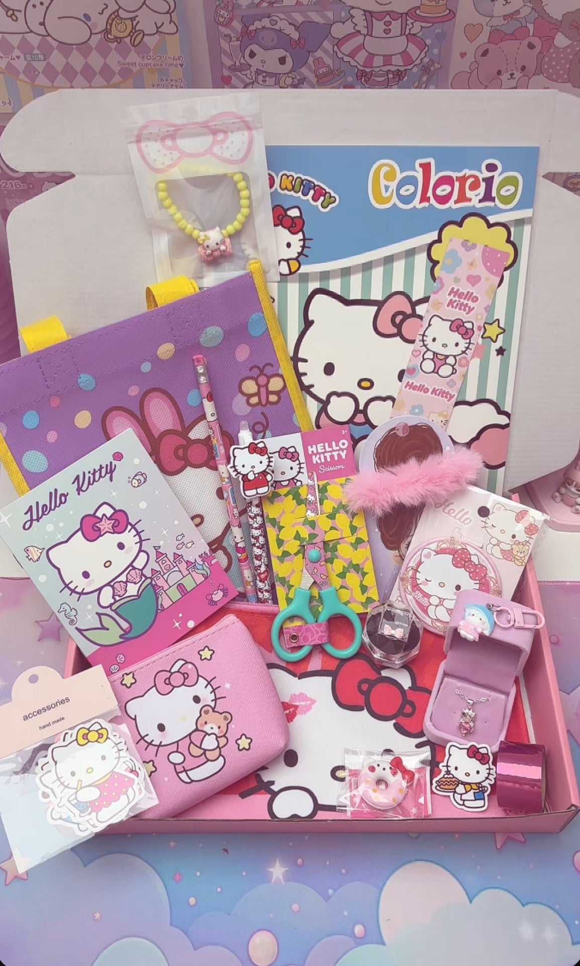 Box à thème Hello Kitty rose