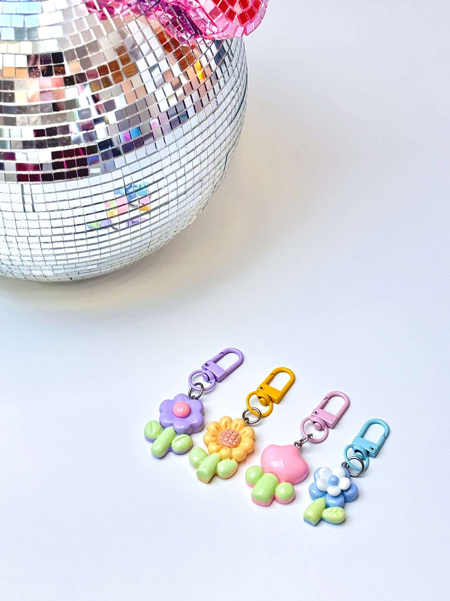 Porte clé Fleur résine