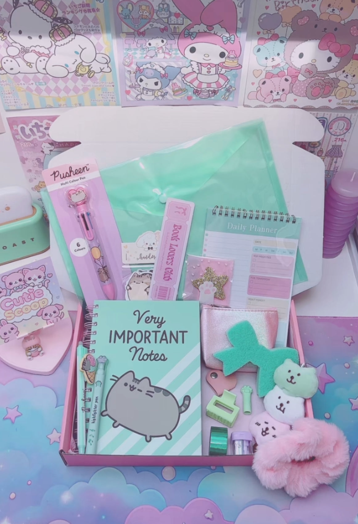 Box Pusheen verte