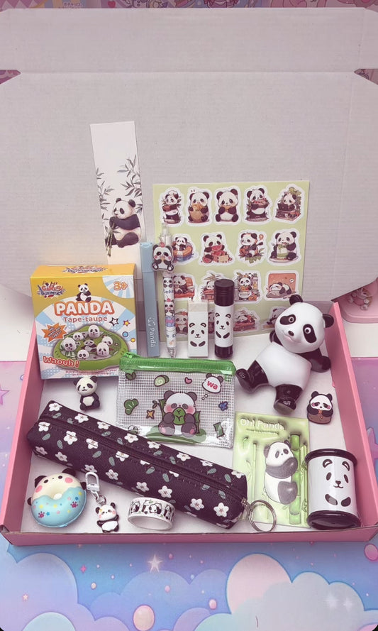 Box à thème Panda noir&blanc