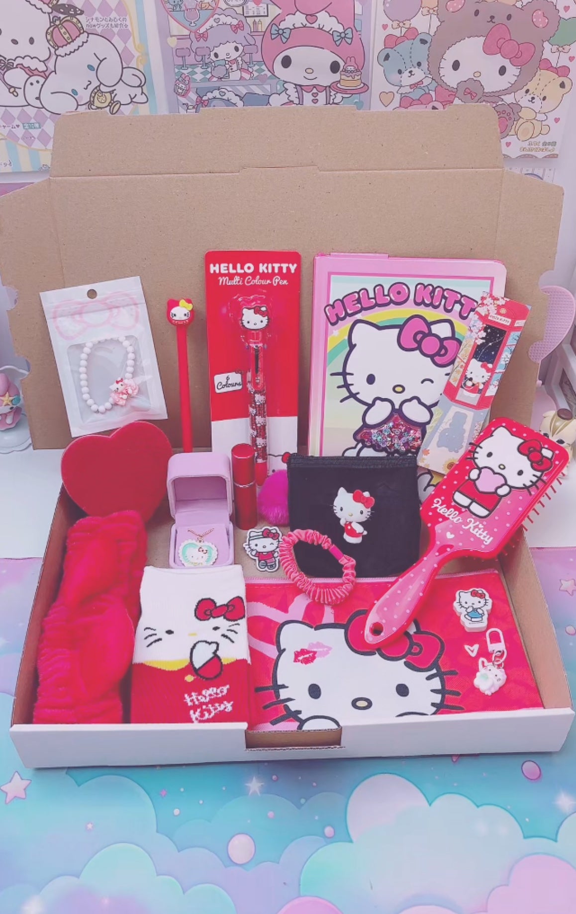 Box à thème Hello Kitty rouge
