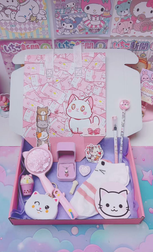 Box à thème Chat rose