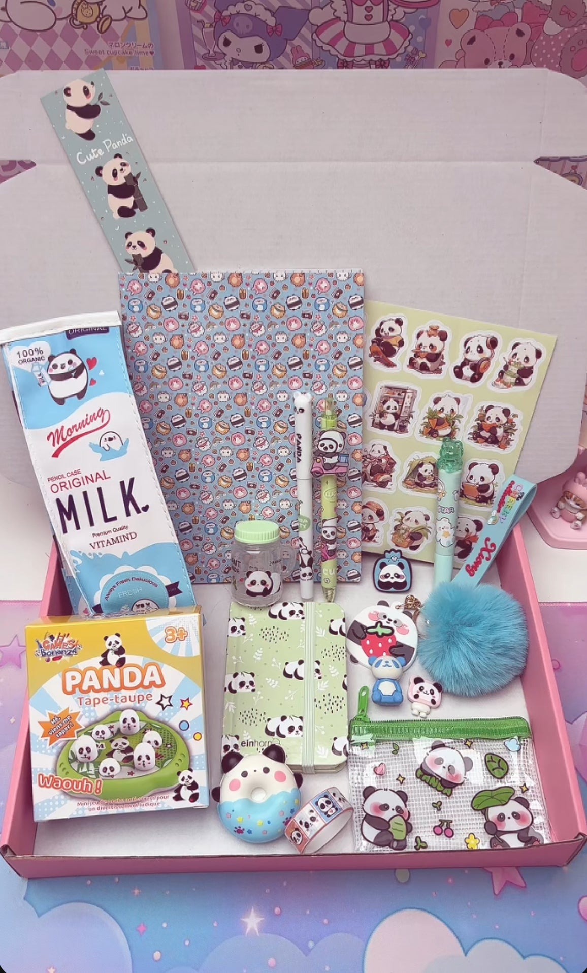 Box à thème Panda bleu