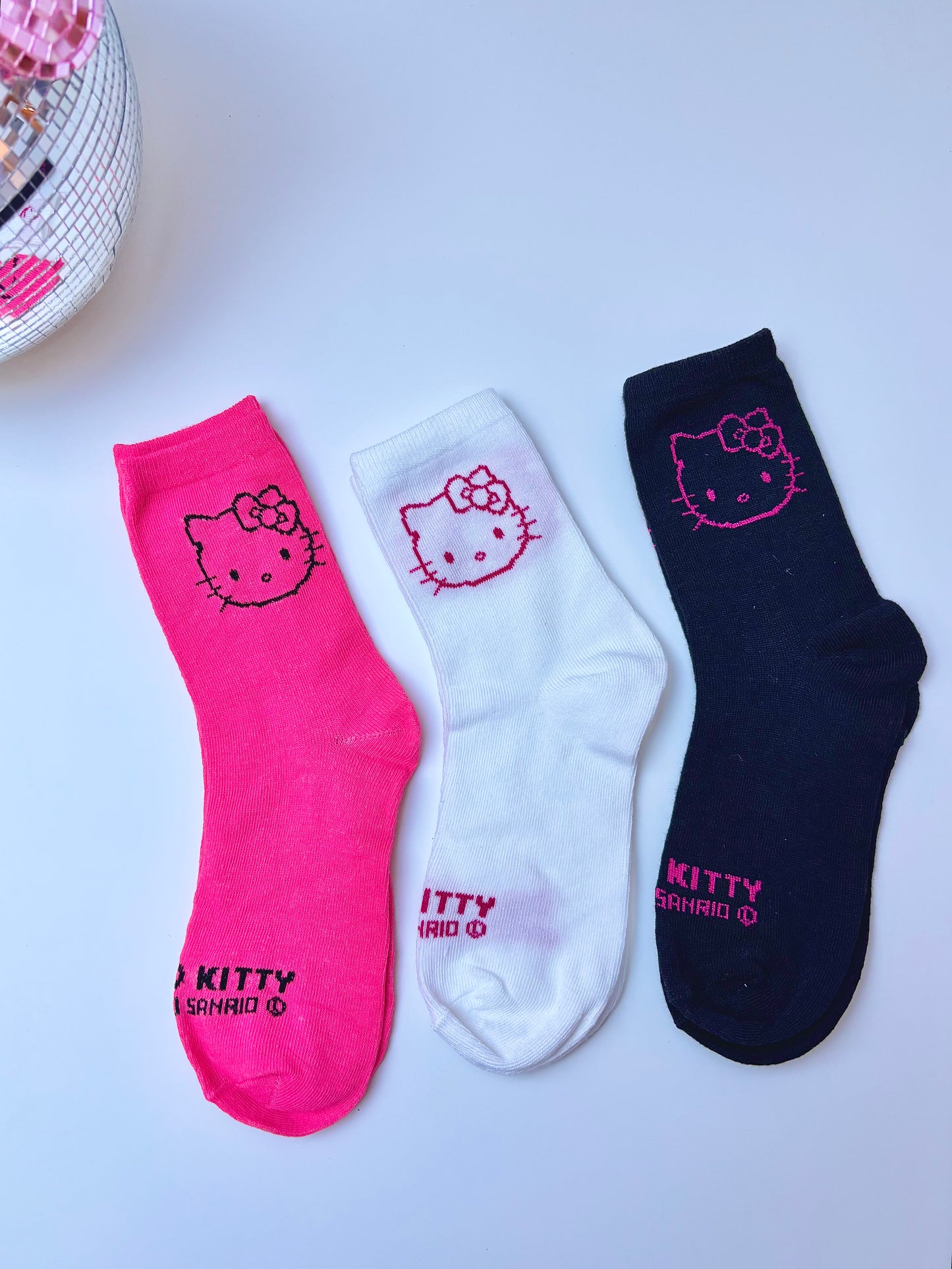Chaussettes Hello Kitty fluo